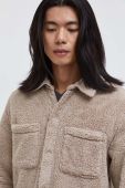 Сорочка UGG чоловіча колір бежевий regular класичний комір