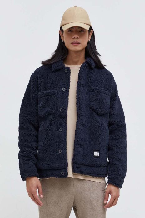 Куртка UGG чоловіча колір синій перехідна