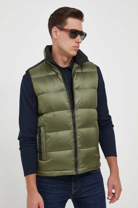 Пухова безрукавка La Martina чоловічий колір зелений перехідний