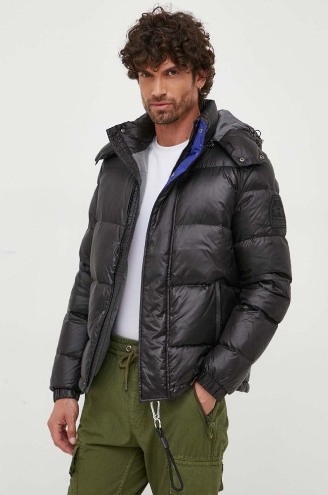 Пухова куртка La Martina чоловіча колір чорний зимова (3633081)