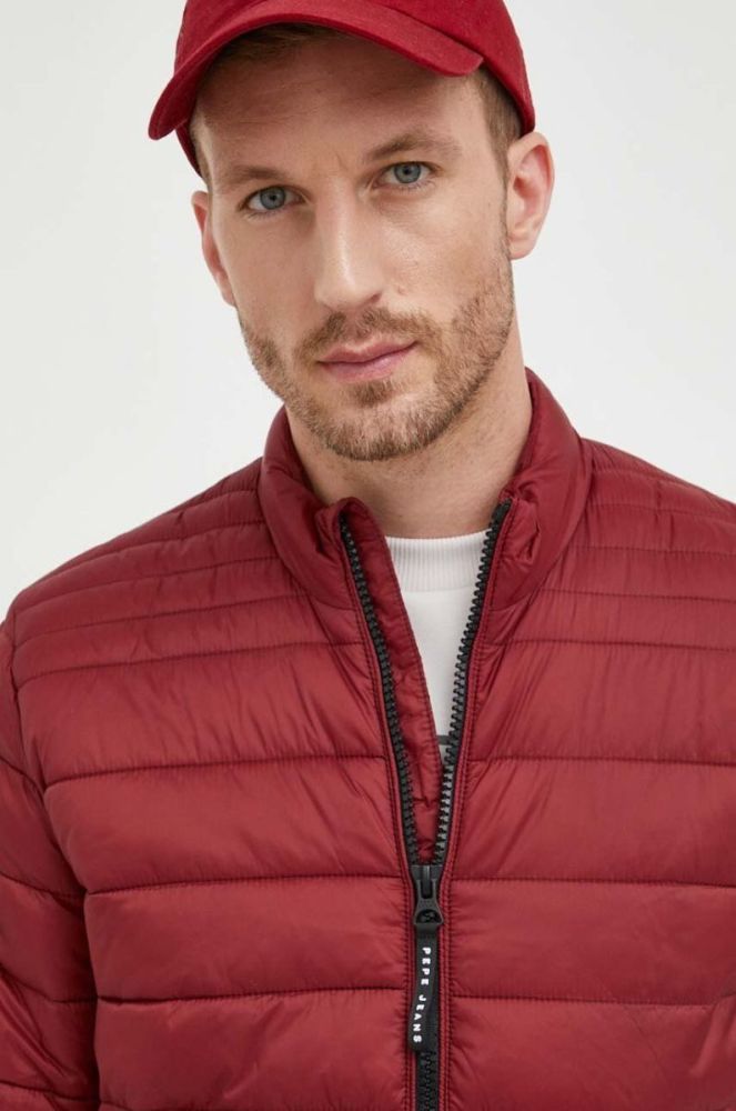 Куртка Pepe Jeans чоловіча колір бордовий перехідна фото 5