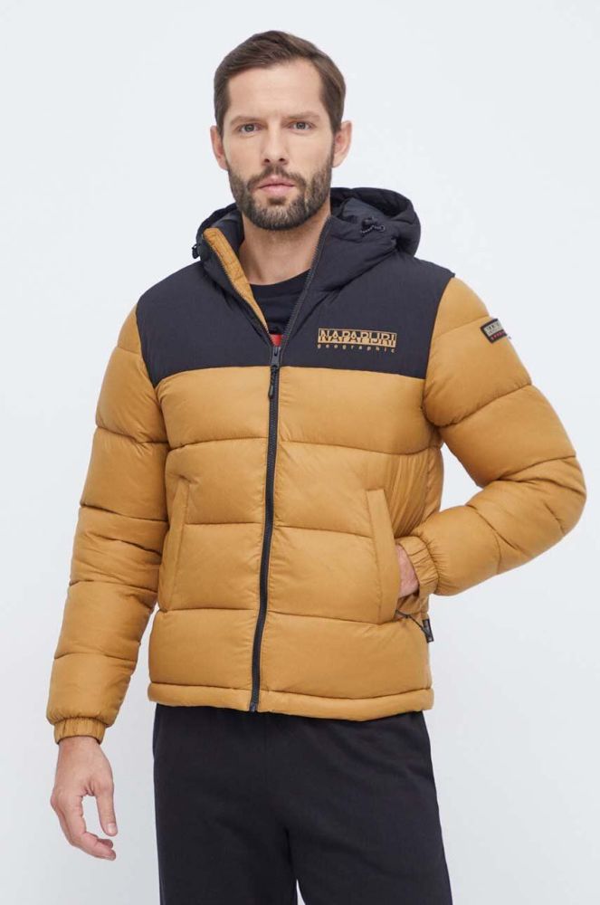 Куртка Napapijri чоловіча колір бежевий зимова (3655073)