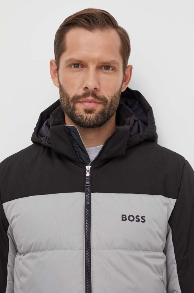 Пухова куртка Boss Green BOSS GREEN чоловіча колір сірий зимова фото 5