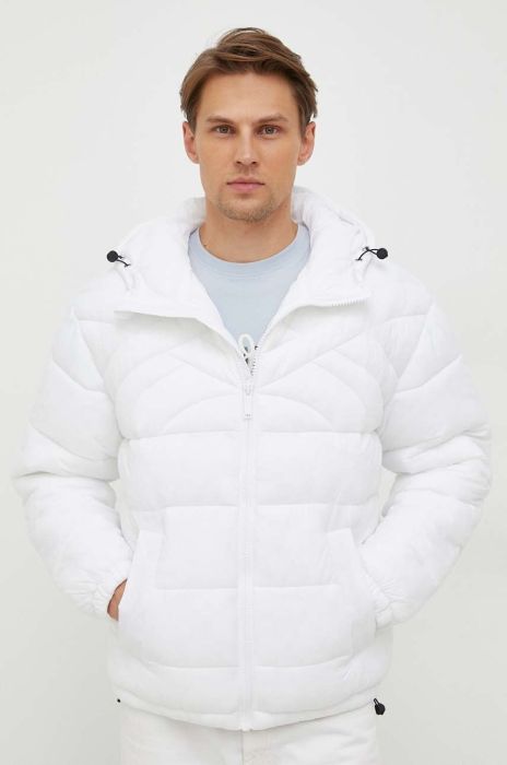 Куртка United Colors of Benetton чоловіча колір білий перехідна (3655080)