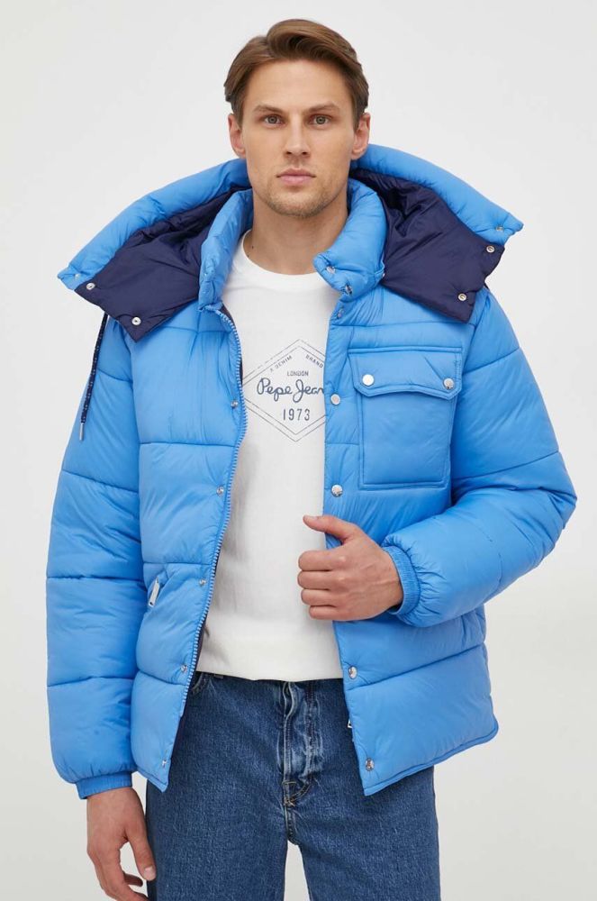 Куртка United Colors of Benetton чоловіча зимова колір блакитний (3655089)