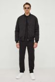 Куртка-бомбер Sisley чоловічий колір чорний зимова