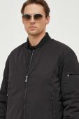 Куртка-бомбер Sisley чоловічий колір чорний зимова