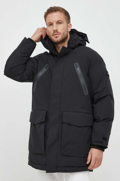 Куртка Tommy Hilfiger чоловіча колір чорний зимова (3571603)