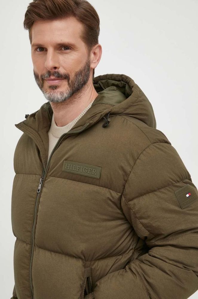 Пухова куртка Tommy Hilfiger чоловіча колір зелений зимова (3558031) фото 4