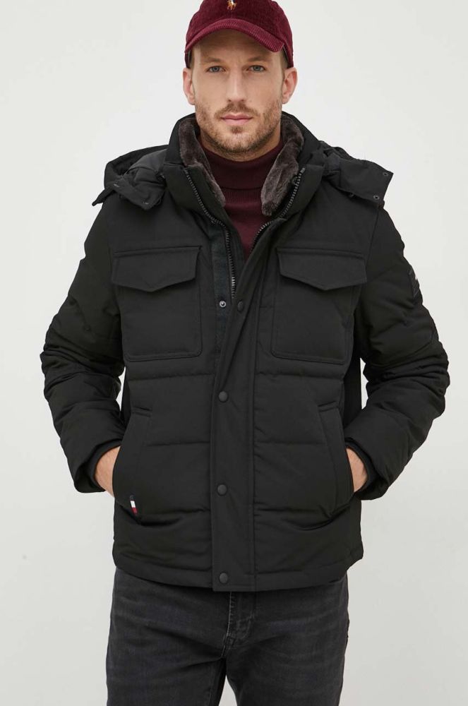 Куртка Tommy Hilfiger чоловіча колір чорний зимова (3558046)