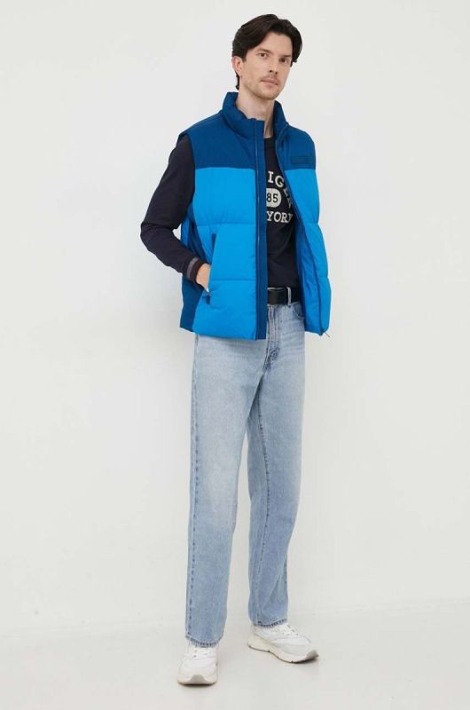 Безрукавка Tommy Hilfiger чоловічий зимовий колір блакитний фото 2