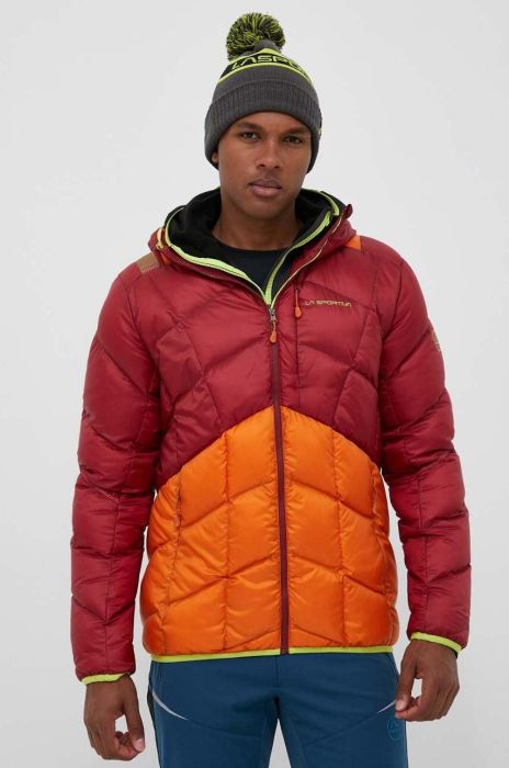 Спортивна пухова куртка LA Sportiva Pinnacle колір бордовий Спортивна пухова куртка LA Sportiva Pinnacle колір бордовий