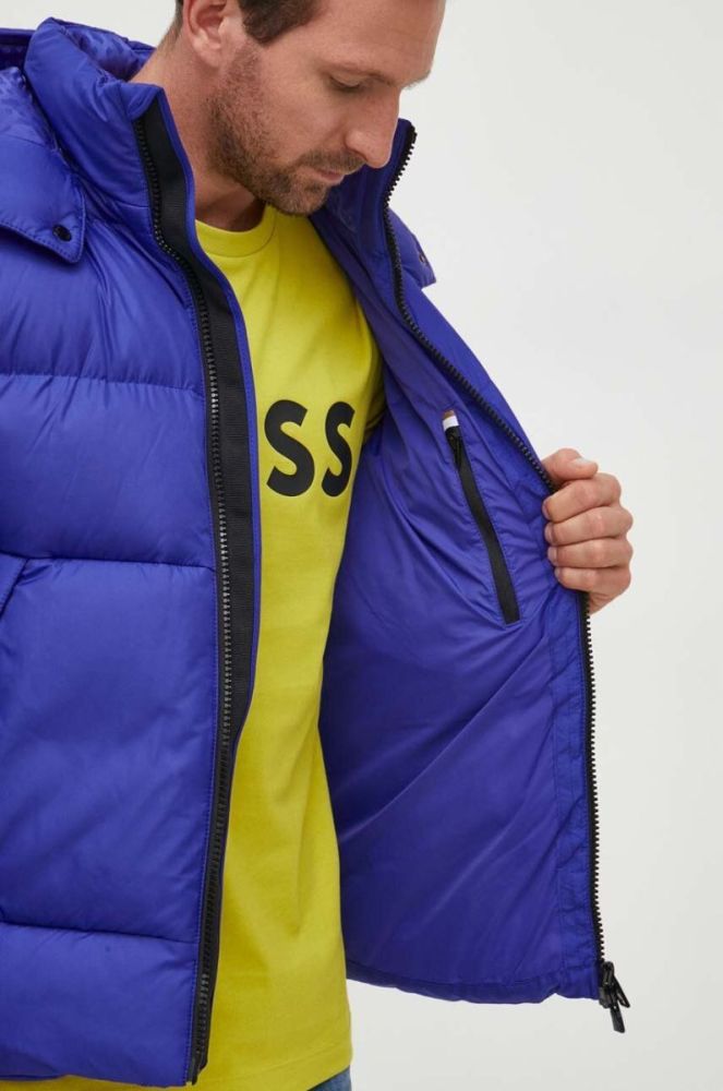 Куртка BOSS чоловіча колір фіолетовий зимова фото 6