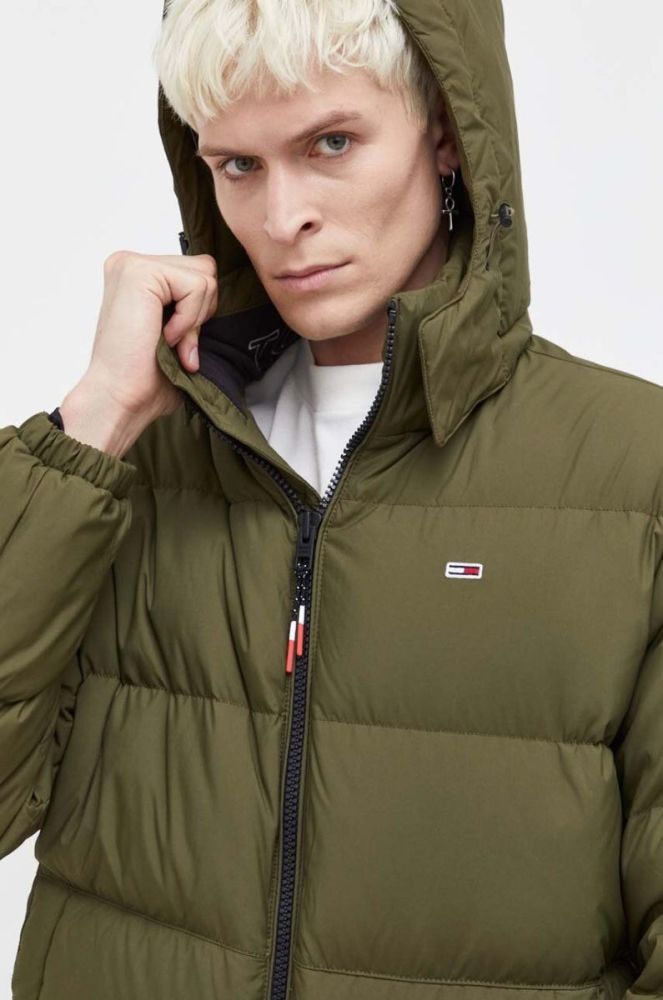 Пухова куртка Tommy Jeans чоловіча колір зелений зимова (3650877) фото 3