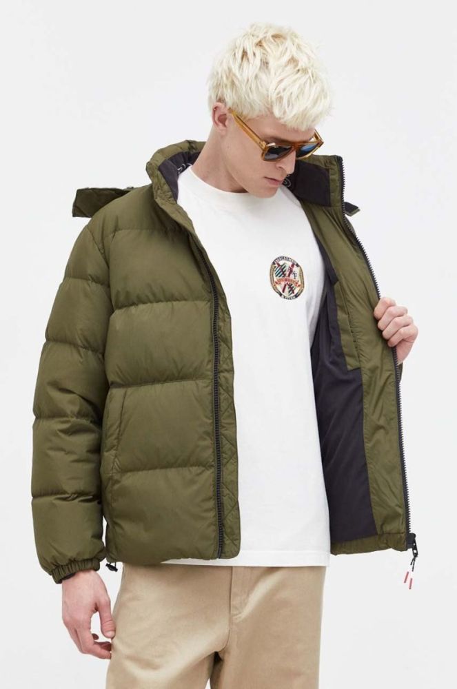 Пухова куртка Tommy Jeans чоловіча колір зелений зимова (3650877) фото 6