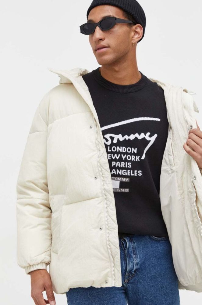 Куртка Tommy Jeans чоловіча колір бежевий зимова (3575122) фото 6
