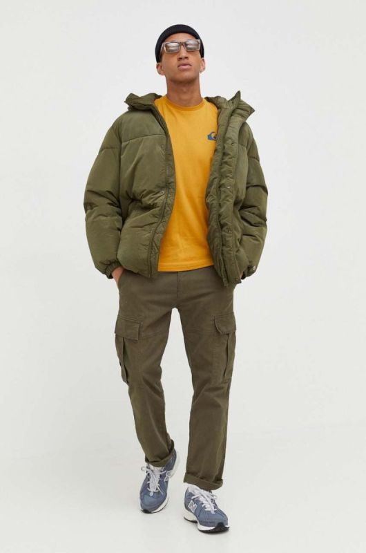 Куртка Tommy Jeans чоловіча колір зелений зимова фото 2