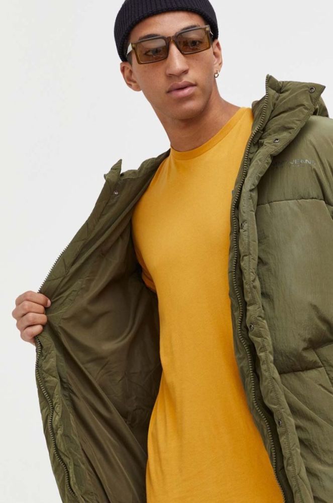 Куртка Tommy Jeans чоловіча колір зелений зимова фото 6