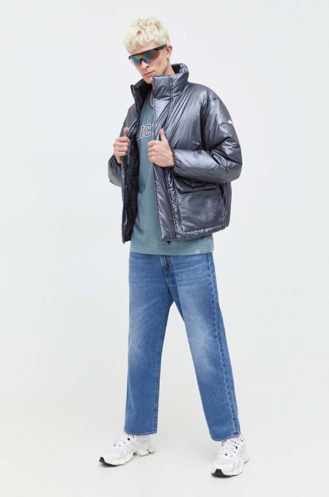 Куртка Tommy Jeans чоловіча колір сірий зимова oversize фото 2