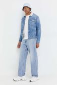 Джинсова куртка Tommy Jeans чоловіча перехідна колір блакитний (3575149)