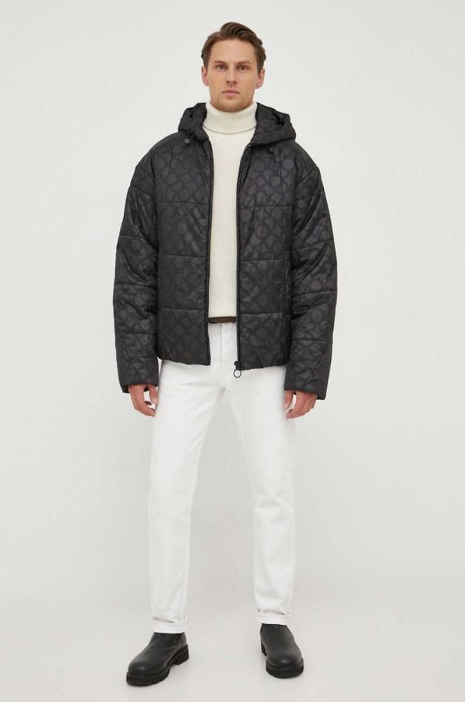 Куртка Trussardi чоловіча колір чорний зимова oversize (3676077) фото 2