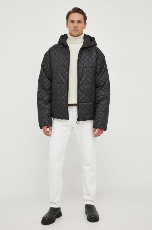 Куртка Trussardi чоловіча колір чорний зимова oversize (3676077) фото 2
