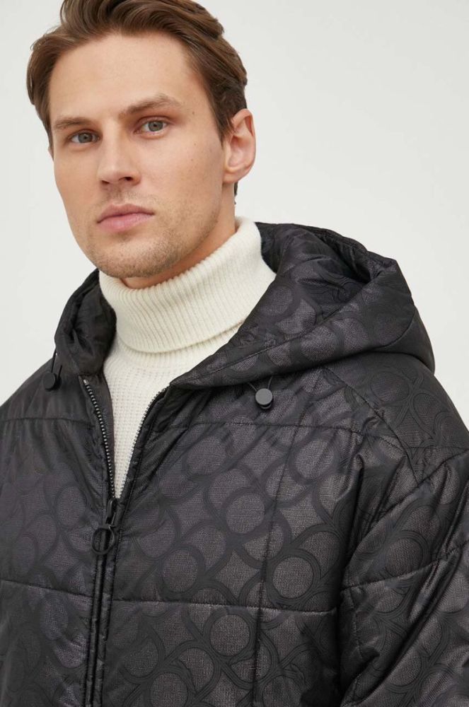 Куртка Trussardi чоловіча колір чорний зимова oversize (3676077) фото 4