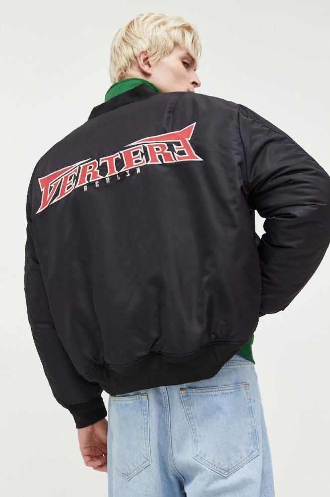 Куртка-бомбер Vertere Berlin чоловічий колір чорний зимова oversize
