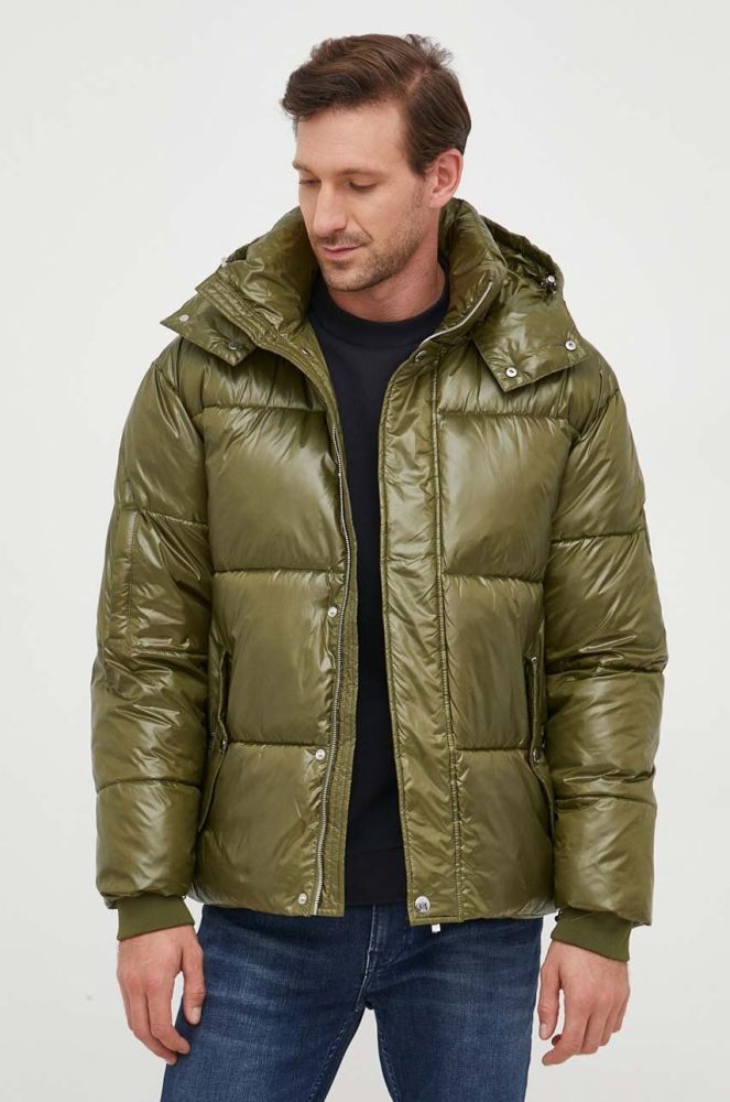 Куртка Karl Lagerfeld чоловіча колір зелений зимова