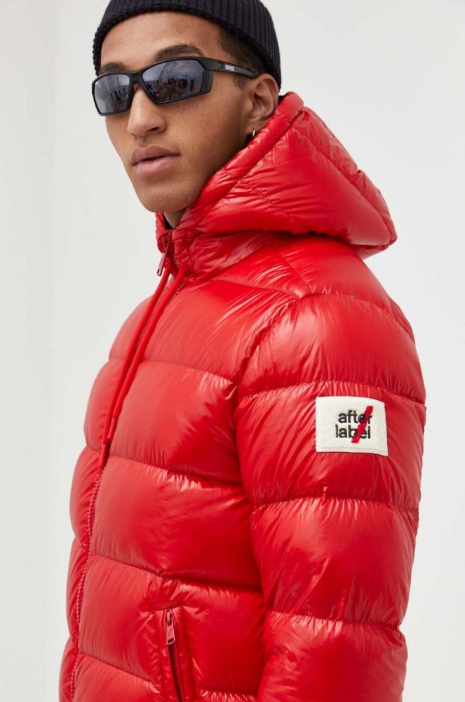 Пухова куртка After Label чоловіча колір червоний зимова (3528585)