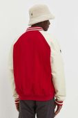 Вовняна куртка-бомбер Superdry колір червоний перехідна