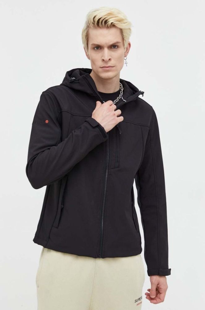 Куртка Superdry чоловіча колір чорний перехідна (3489807) фото 4