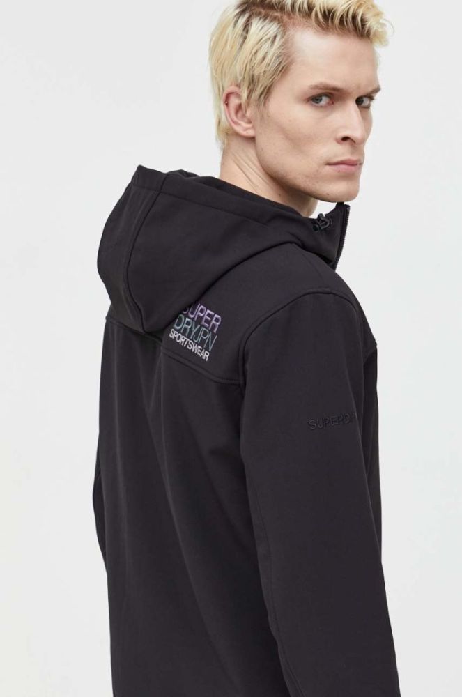 Куртка Superdry чоловіча колір чорний перехідна (3489807) фото 5