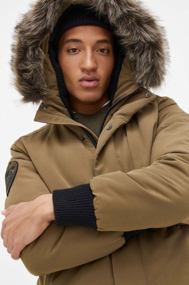 Куртка Superdry чоловіча колір зелений зимова (3575159) фото 4