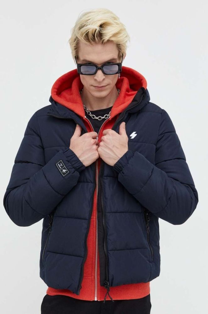 Куртка Superdry чоловіча колір синій зимова (3489831) фото 4