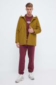 Парка Jack Wolfskin чоловіча колір зелений перехідна Парка Jack Wolfskin чоловіча колір зелений перехідна