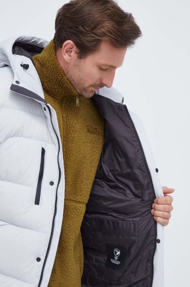Пухова куртка Jack Wolfskin чоловіча колір сірий зимова (3585894) фото 6