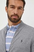 Кофта Polo Ralph Lauren чоловіча колір сірий меланж (3477516)