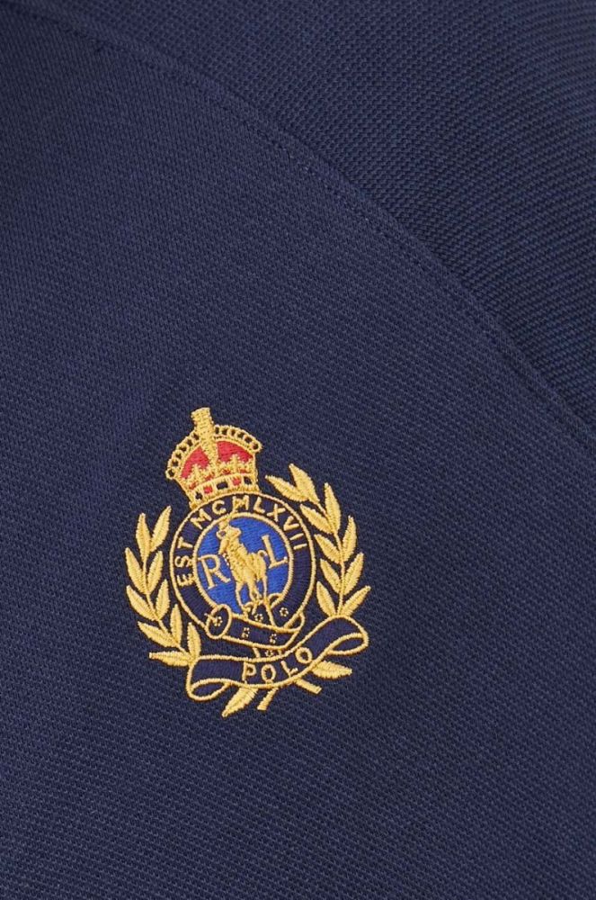 Кофта Polo Ralph Lauren чоловіча колір синій з аплікацією (3523664) фото 5