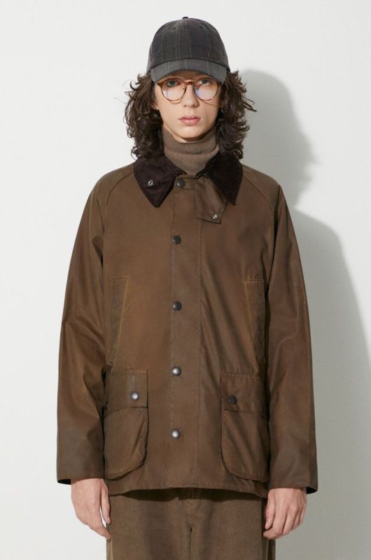 Куртка Barbour чоловіча колір коричневий перехідна