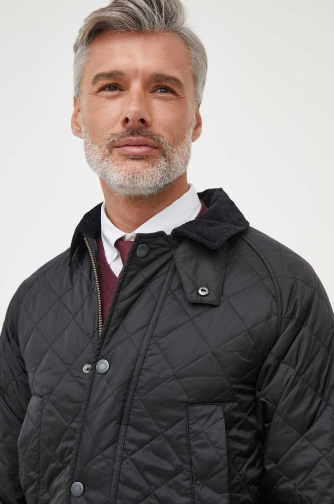 Куртка Barbour чоловіча колір чорний перехідна (3496873) фото 5