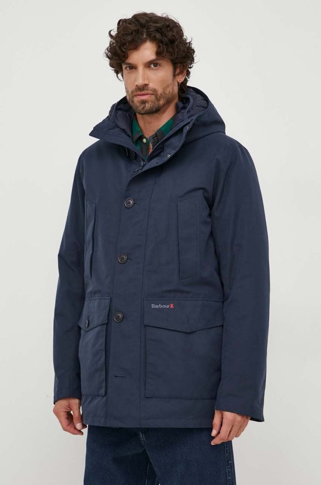 Куртка Barbour чоловіча колір синій зимова (3635005)