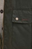 Бавовняна куртка Barbour Bedale колір зелений перехідна oversize