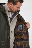 Бавовняна куртка Barbour Bedale колір зелений перехідна oversize