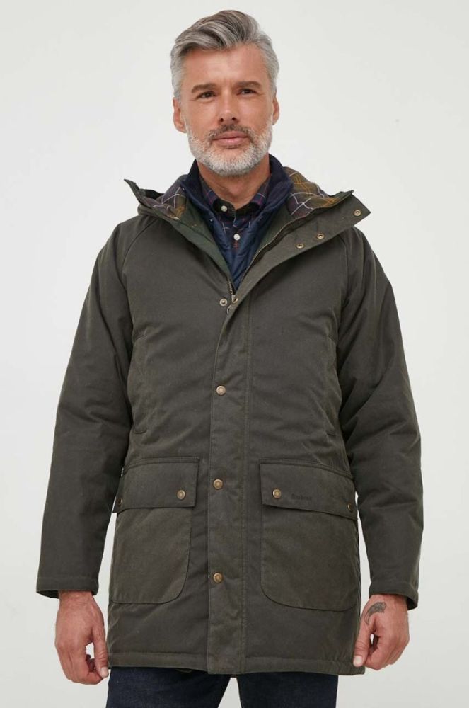 Куртка Barbour чоловіча колір зелений перехідна (3496904) фото 4