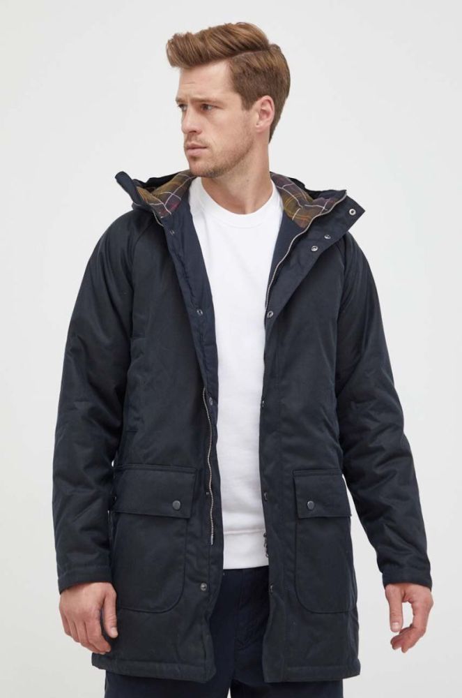 Куртка Barbour чоловіча колір чорний перехідна (3496900) фото 4