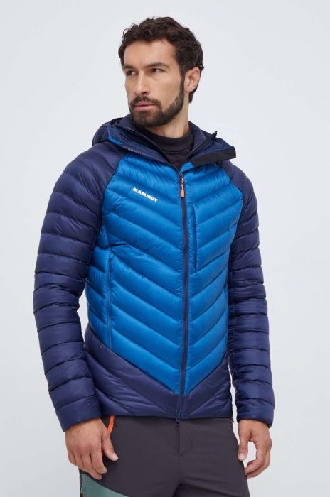 Спортивна пухова куртка Mammut Broad Peak IN Hooded колір синій Спортивна пухова куртка Mammut Broad Peak IN Hooded колір синій
