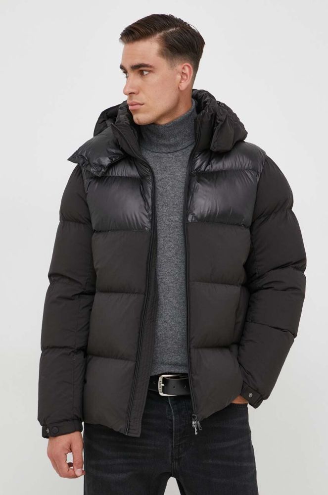 Пухова куртка Hetrego чоловіча колір чорний зимова (3610089)