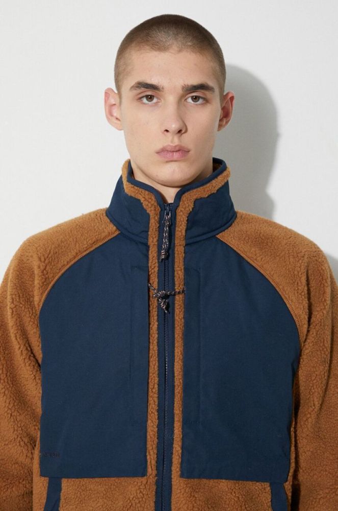 Куртка Fjallraven Vardag Pile чоловіча колір коричневий перехідна фото 5
