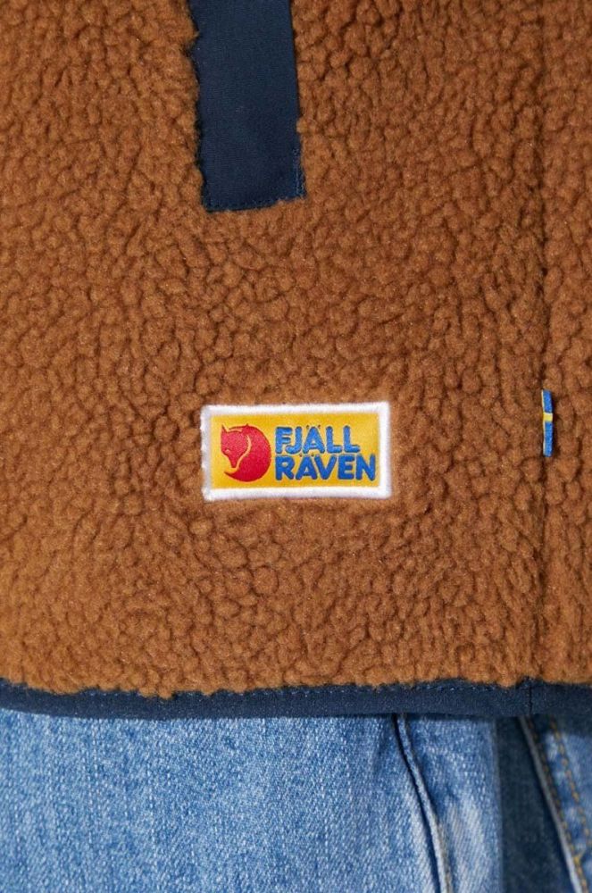 Куртка Fjallraven Vardag Pile чоловіча колір коричневий перехідна фото 6